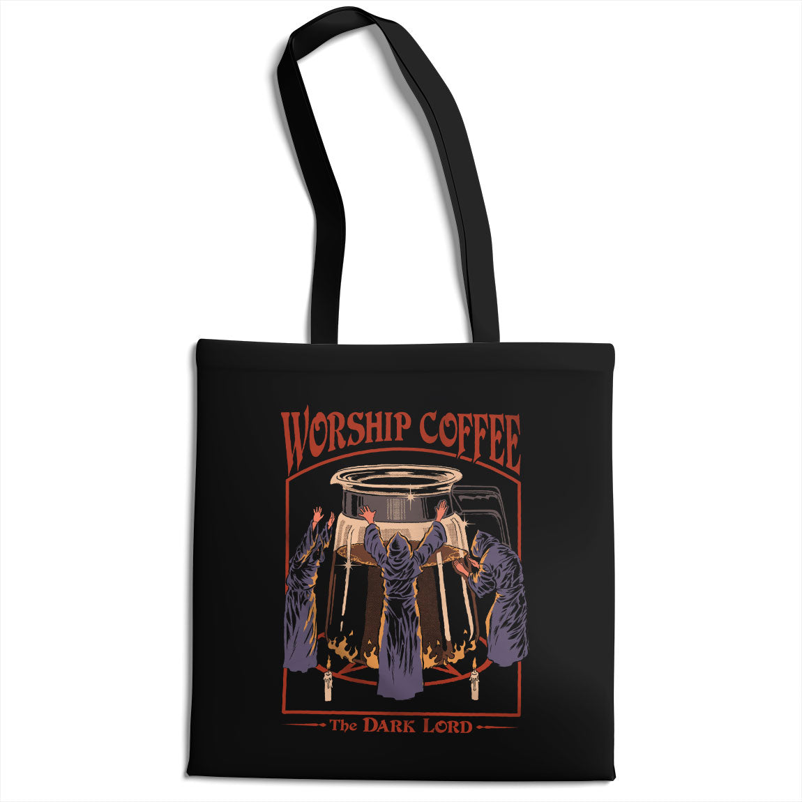 Worship Coffee The Dark Lord Tote Bag
