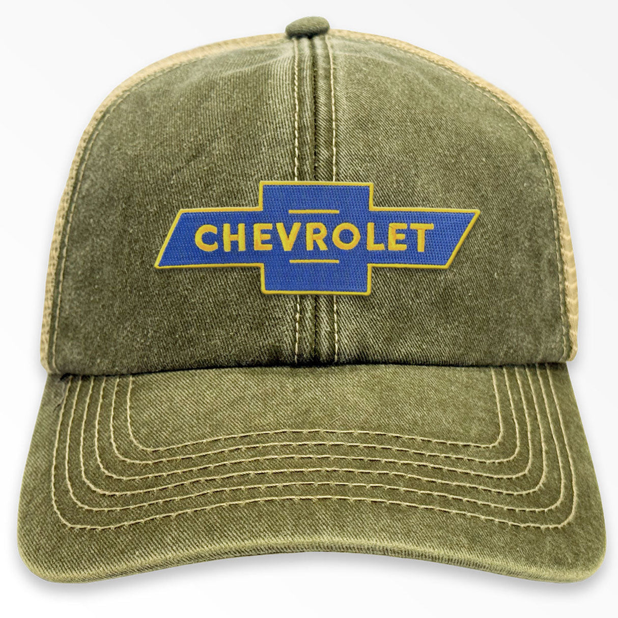 Chevrolet Bowtie Logo Vintage Trucker Cap