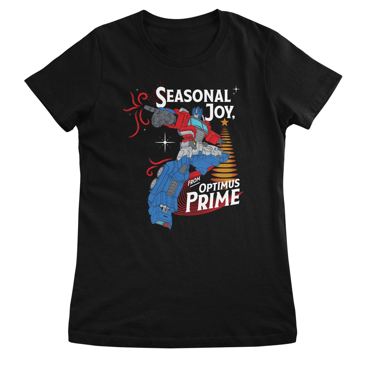 Seasonal Joy From Optimus Prime Girly Tee