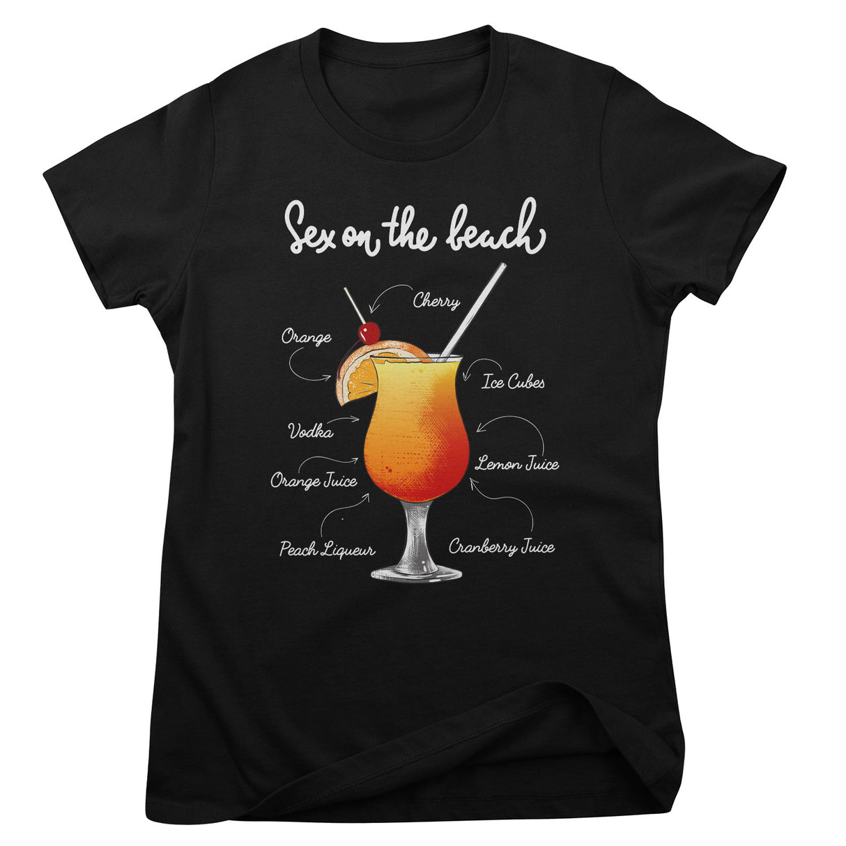 Sex On The Beach - Ingredients Girly Tee