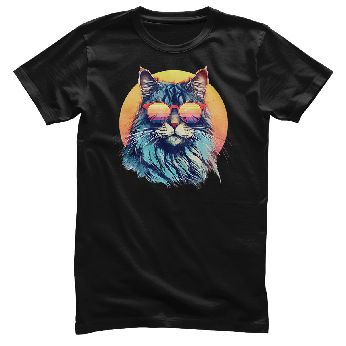Sunset Cat Shades Tee
