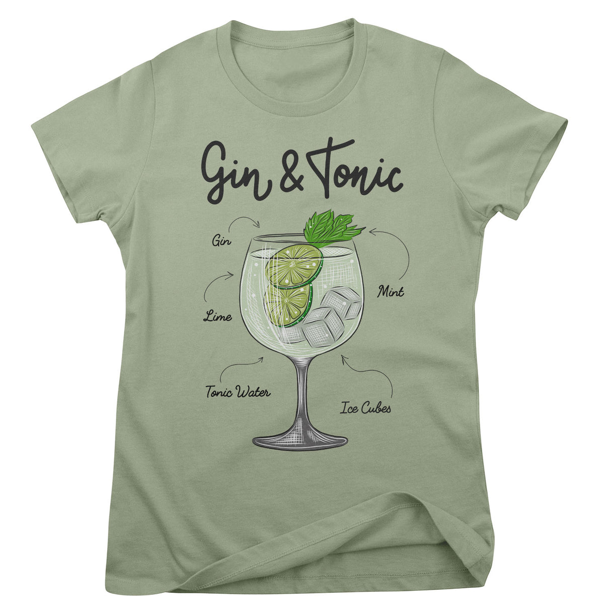 Gin & Tonic - Ingredients Girly Tee