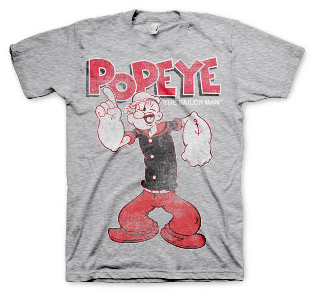 Popeye Distressed Sailor Man T-Shirt