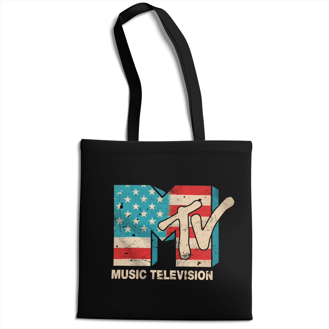 MTV Distressed USA-Flag Tote Bag