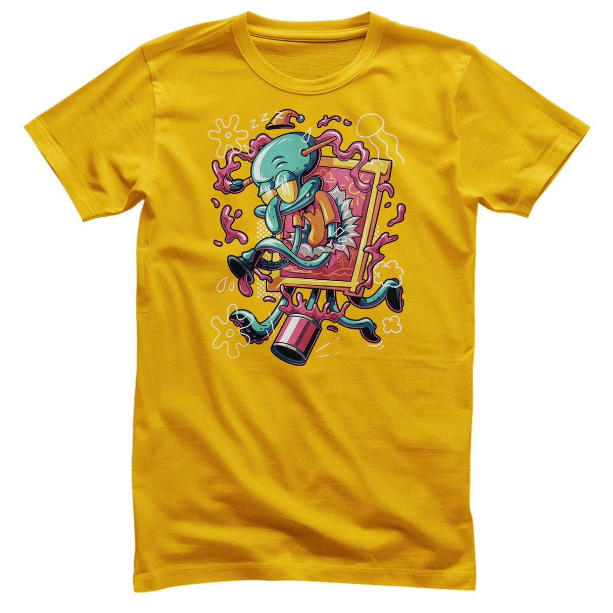 Squidward Art Crash T-Shirt