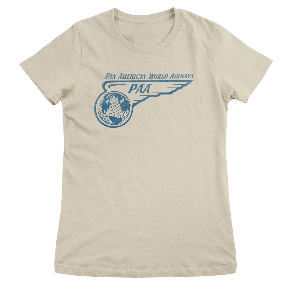 Pan American World Airlines Washed Logo Girly Tee