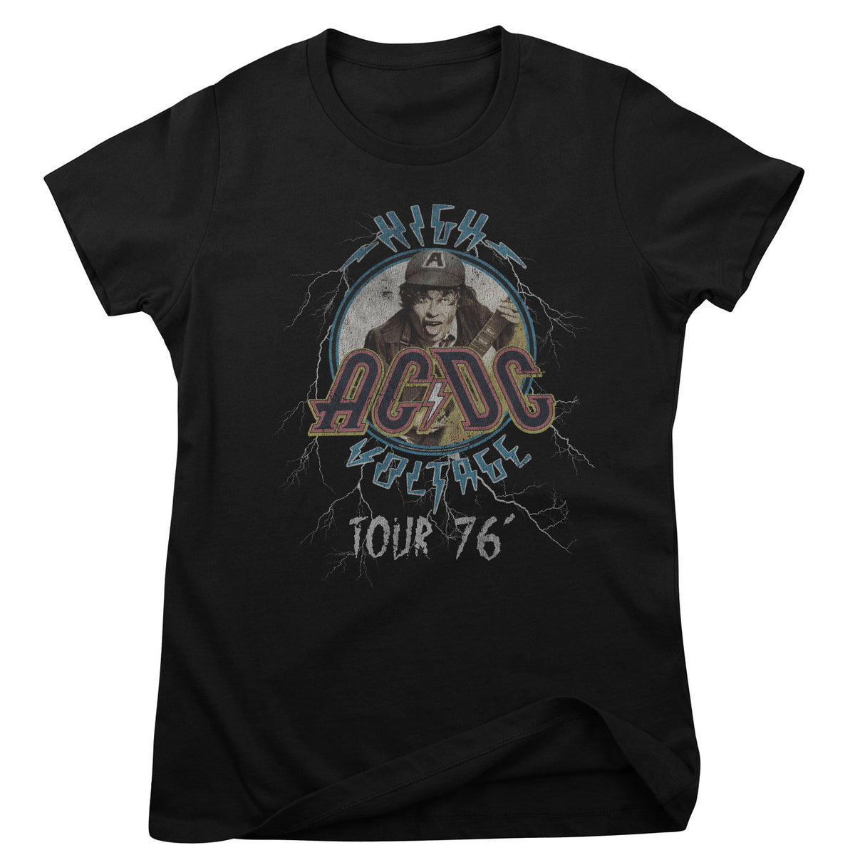 AC/DC High Voltage Tour 76' Girly Tee