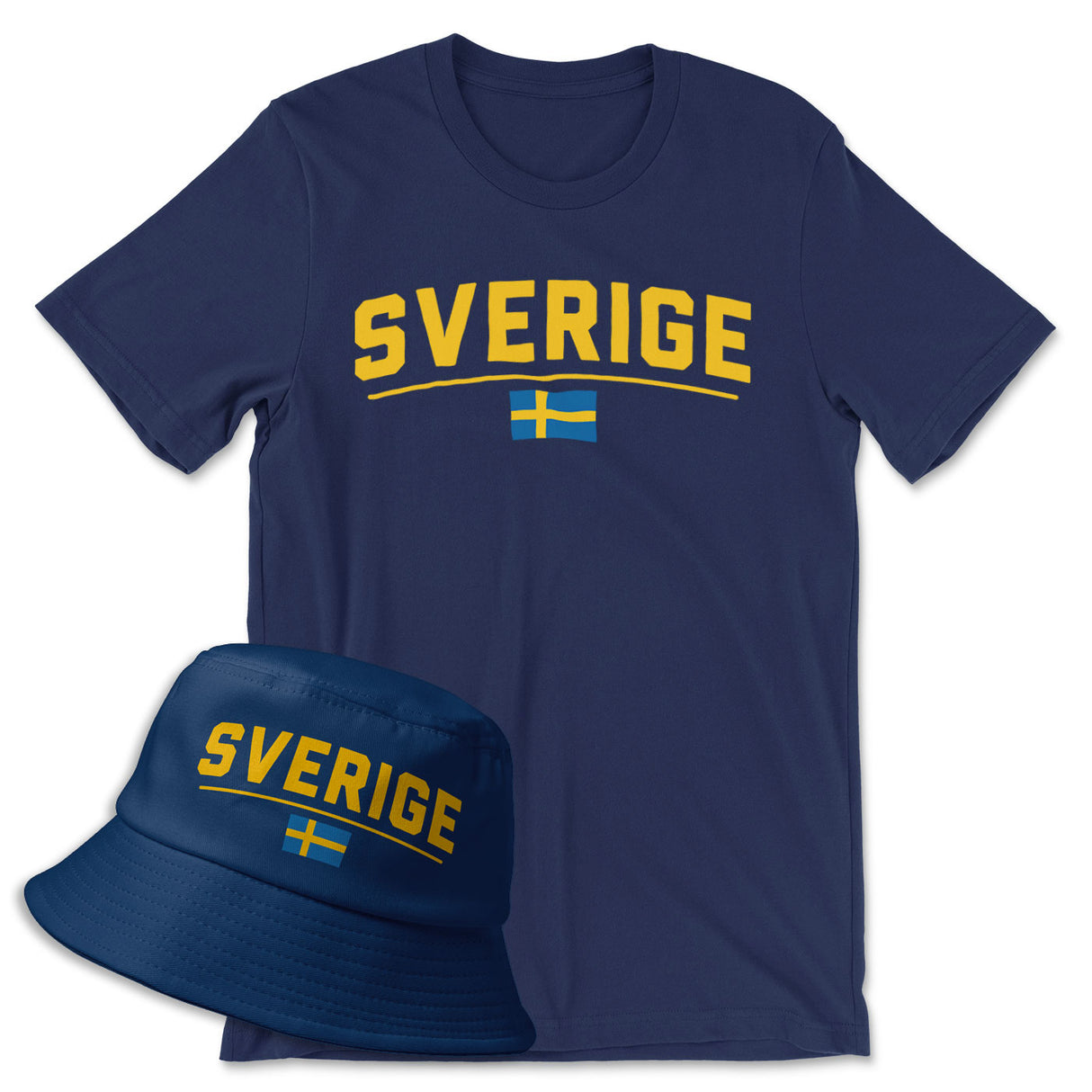 Sverige Flagga Hat & T-shirt - Herr