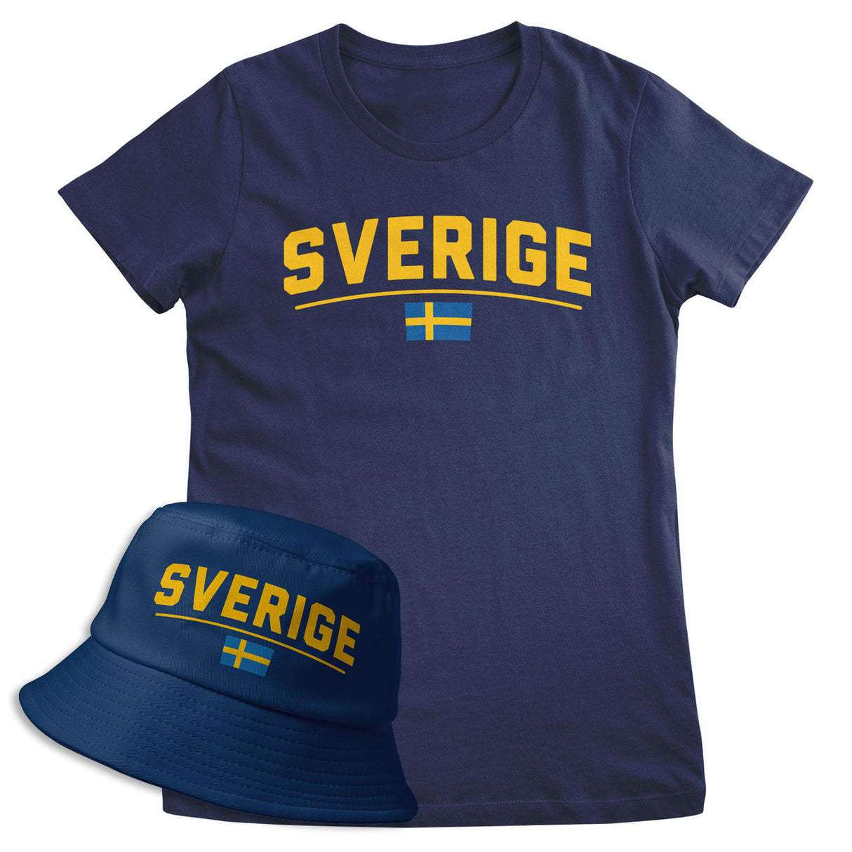 Sverige Flagga Hat & T-shirt - Dam