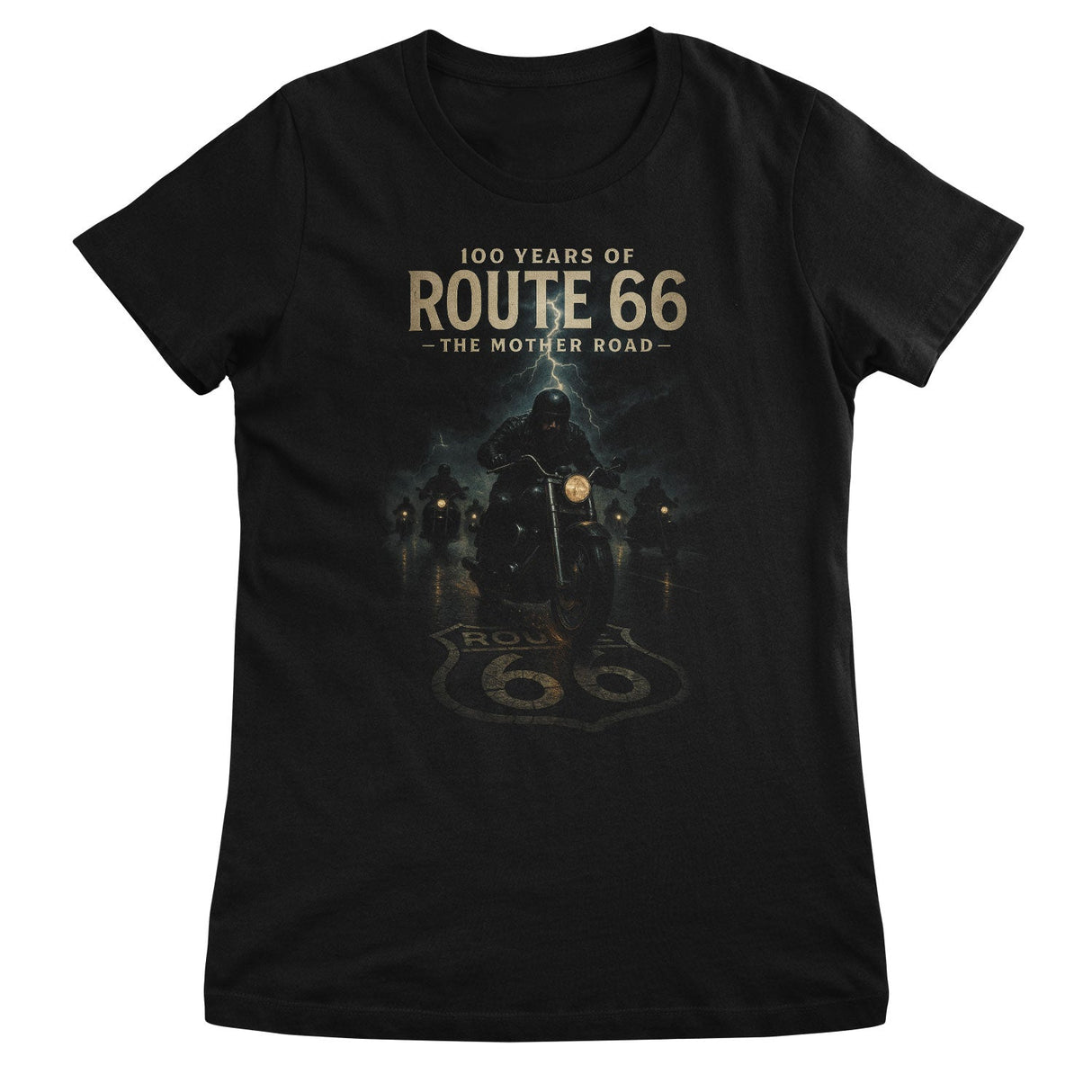 Route 66 - 100 Years Of Route 66 Girly Tee