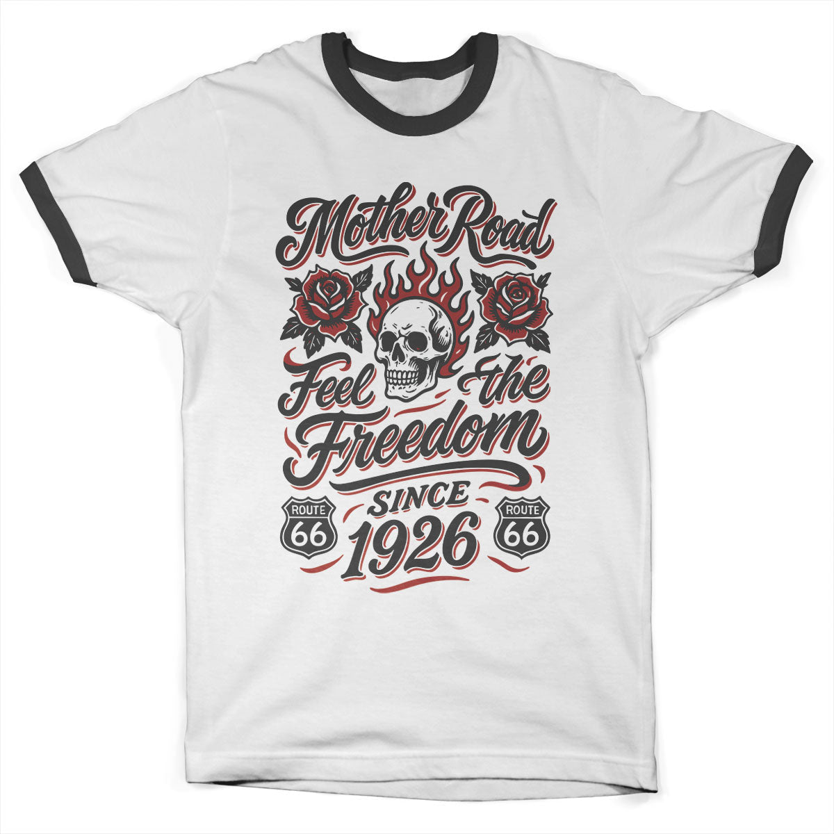 Route 66 Freedom Roses Ringer Tee