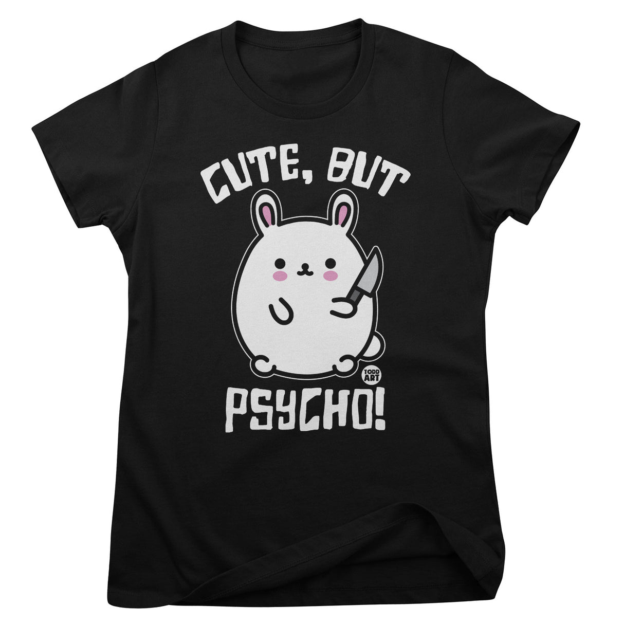 Bad Bunny - Cute But Psycho - ToddArt Girly Tee