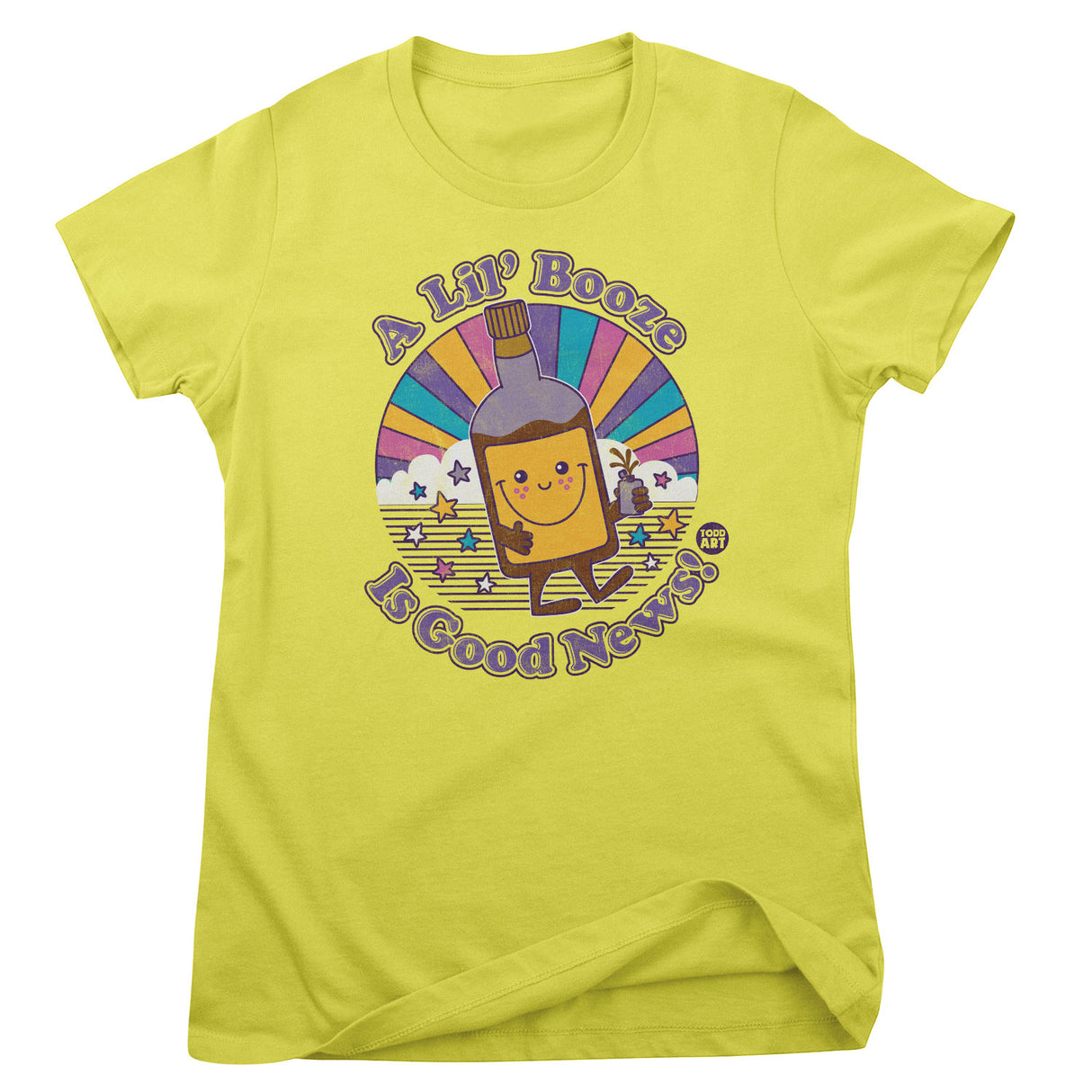 A Lil' Booze Is Good News - ToddArt Girly Tee