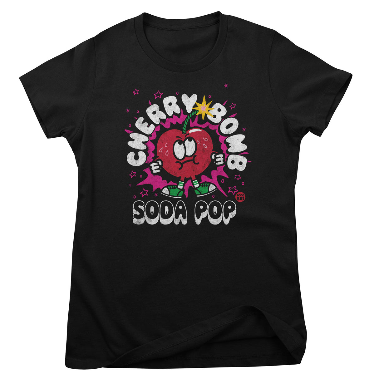 Cherry Bomb Soda Pop - ToddArt Girly Tee