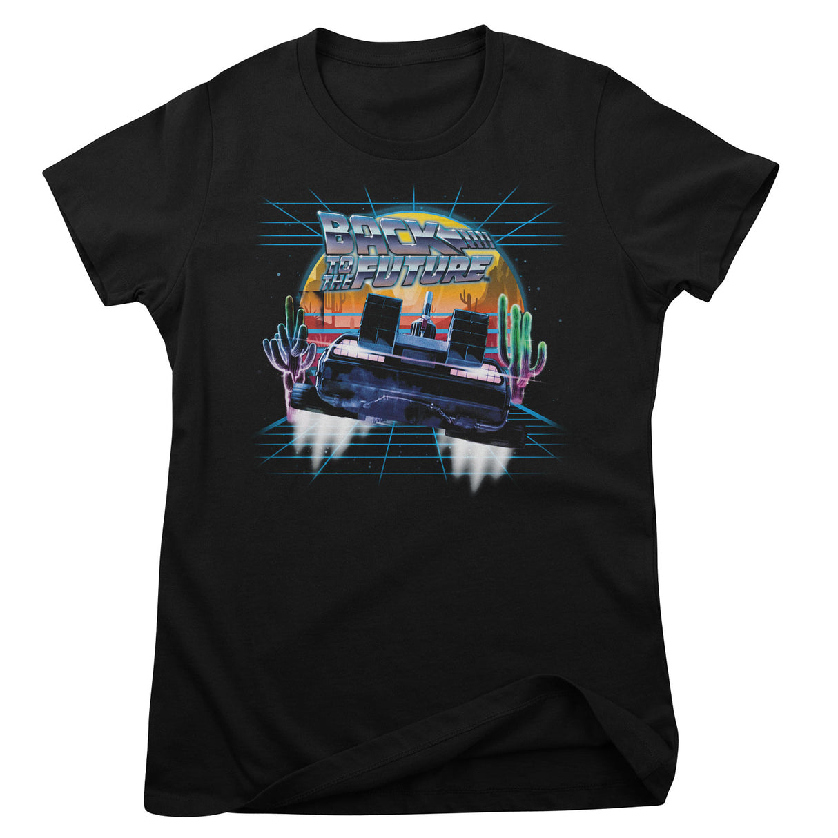 Back To The Future Retro Neon Desert Girly Tee