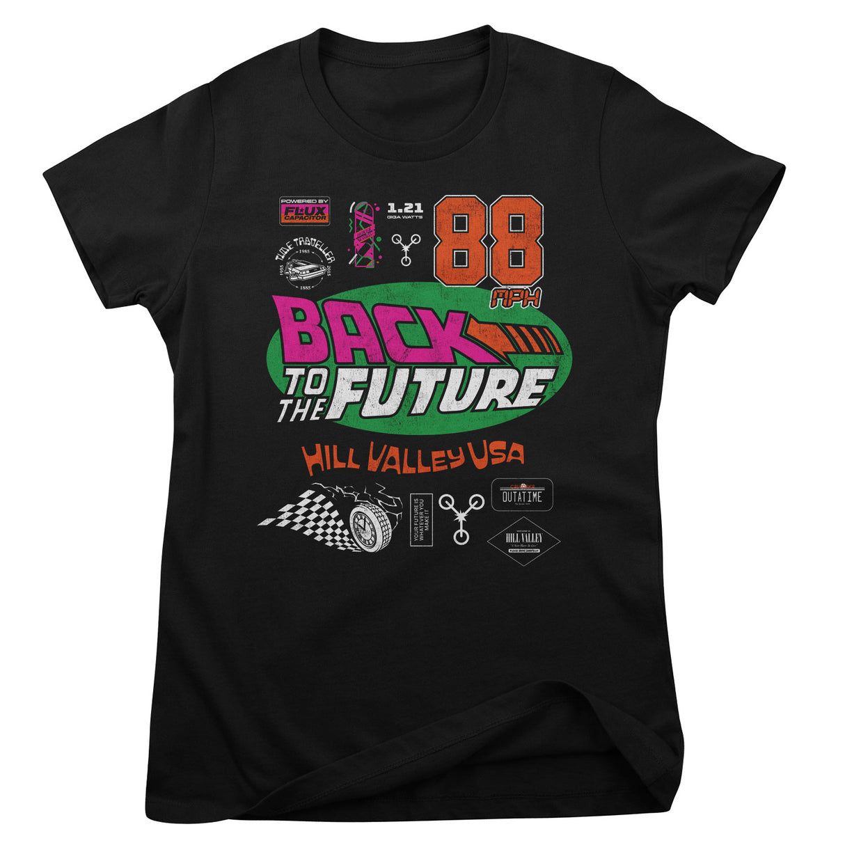 Back To The Future Icons Girly Tee