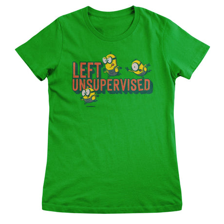 Minions Left Unsupervised Girly Tee