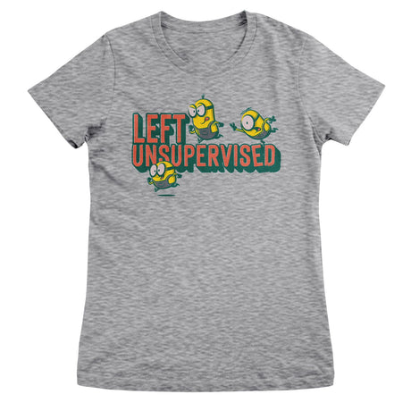 Minions Left Unsupervised Girly Tee
