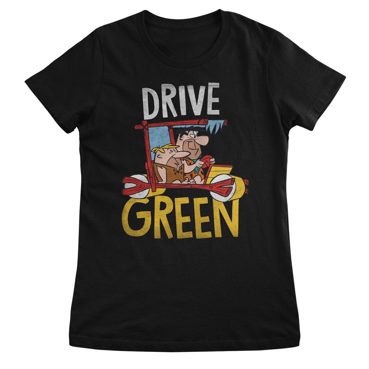 The Flintstones - Drive Green Girly Tee