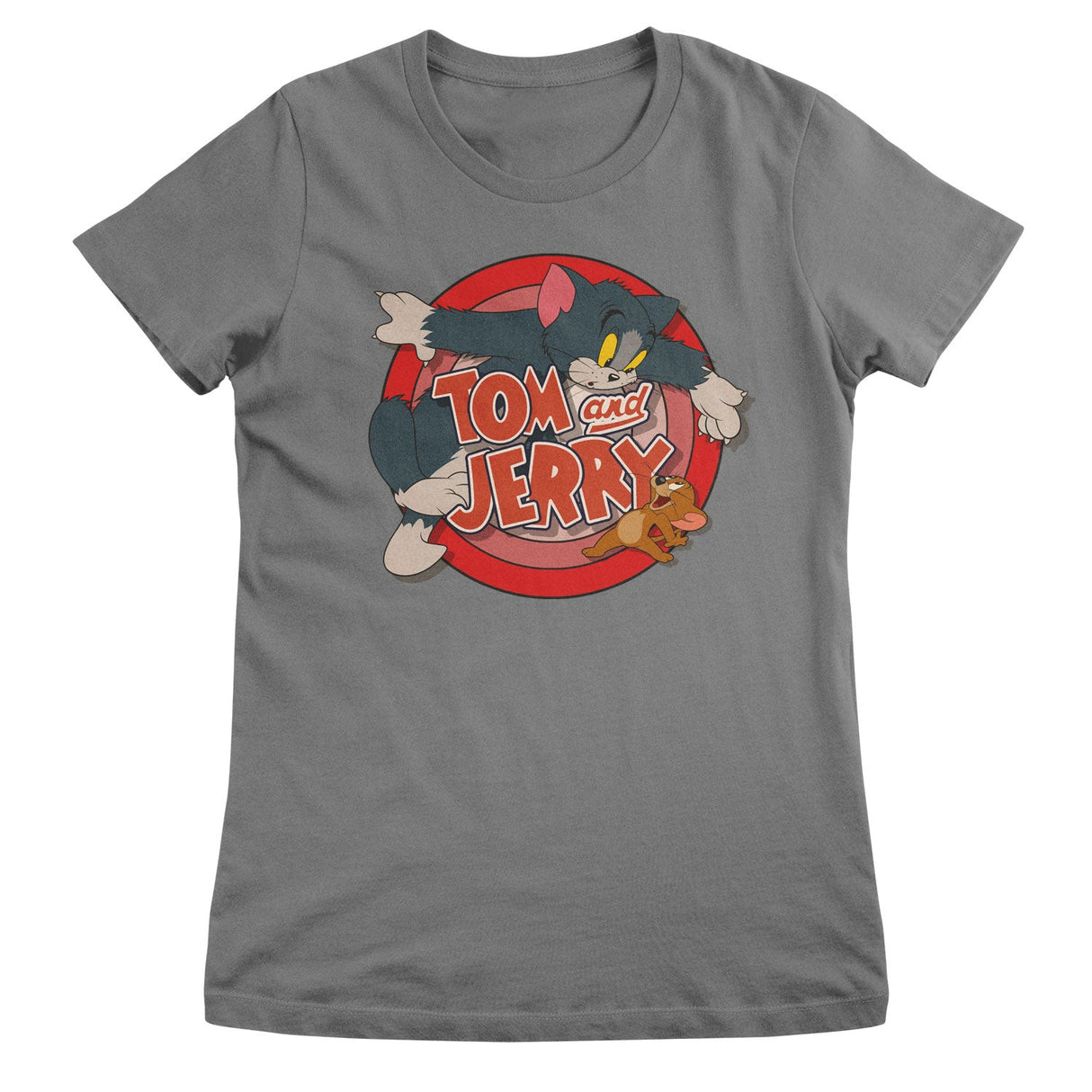 Tom & Jerry - Retro Logo Girly Tee