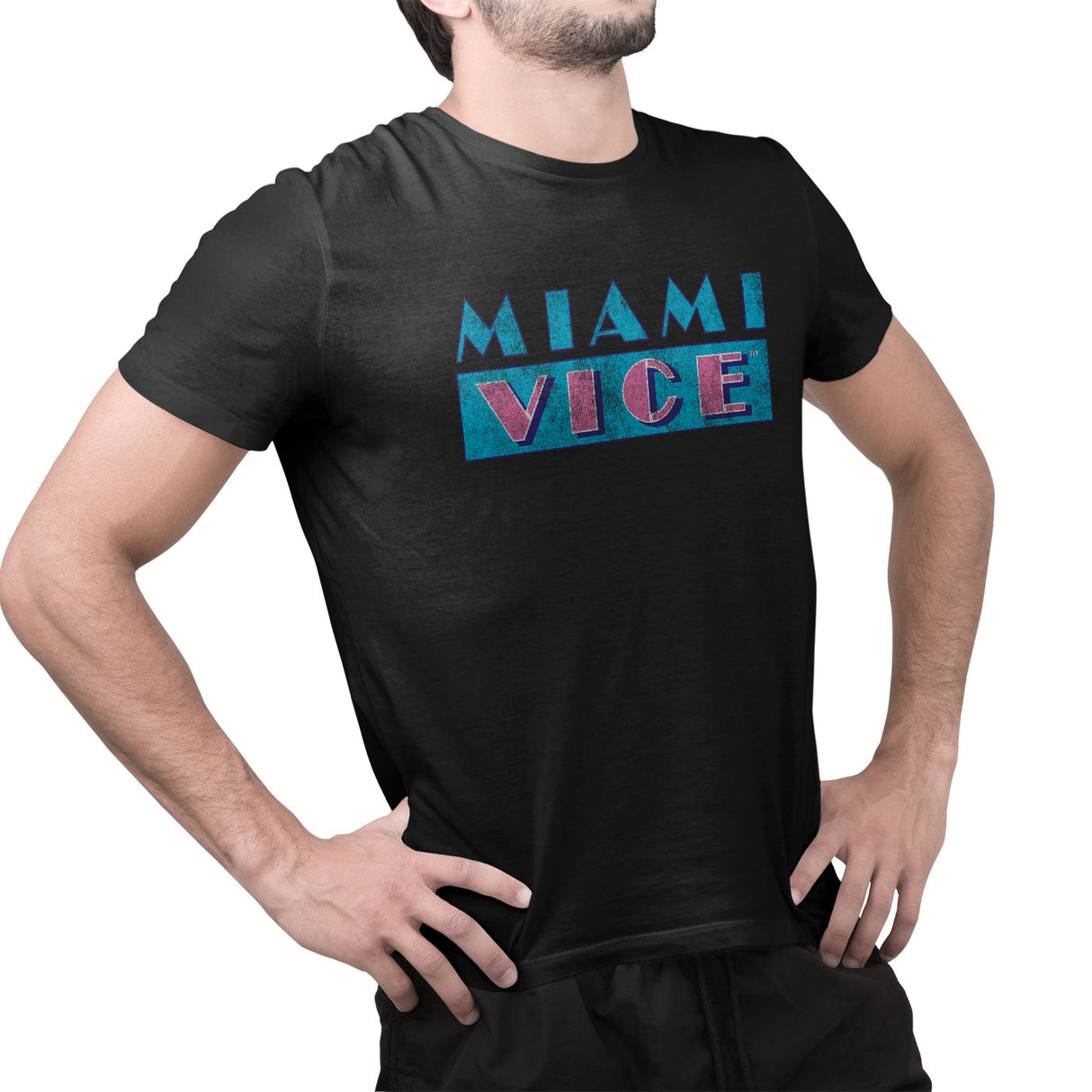 Miami Vice Distressed Logo T-Shirt