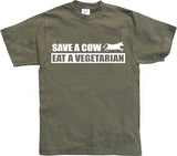 Save A Cow - Eat A Vegetarian T-Shirt