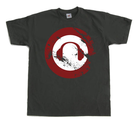 Headphones Icon Grunge T-Shirt