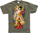 Love And Hate Pin-Up T-Shirt