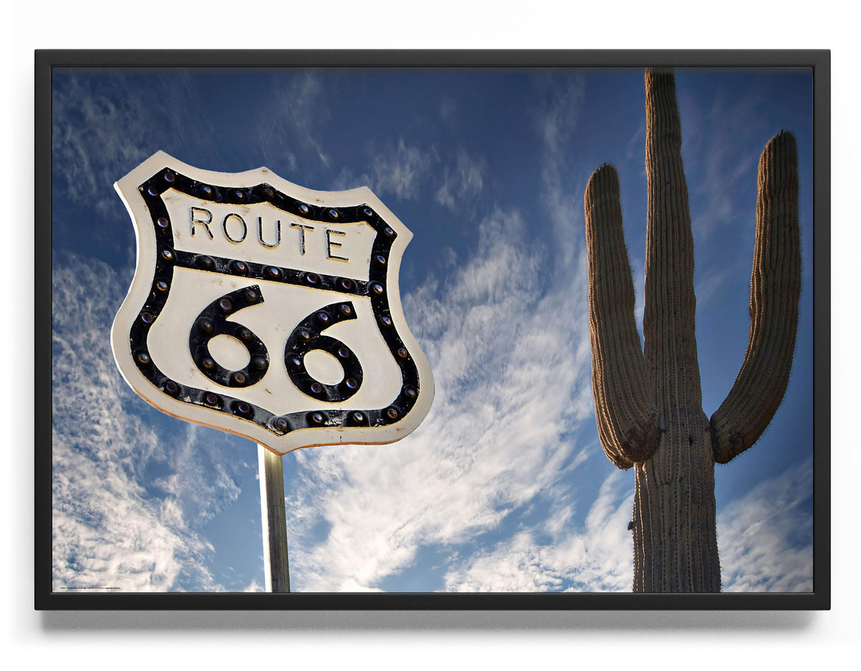 Route 66 Road Sign Sky