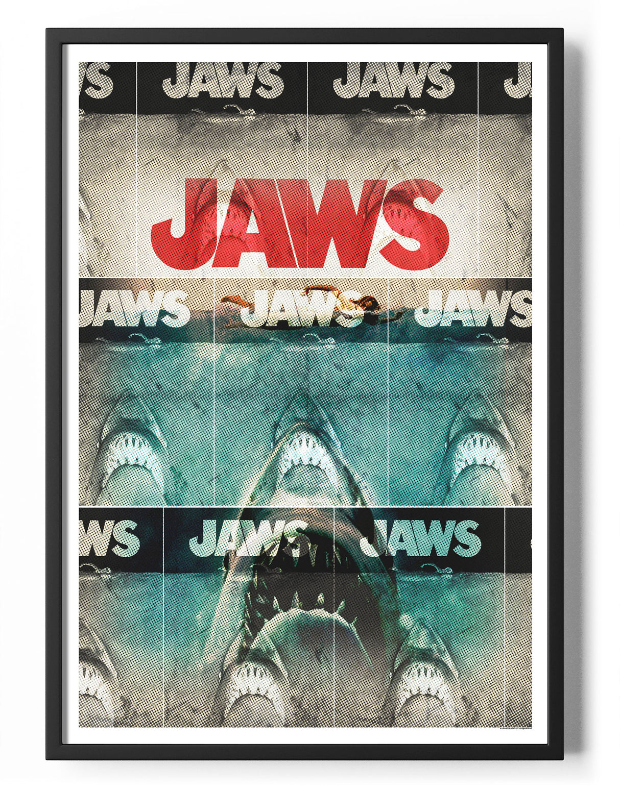 Jaws Halftone Moire Poster