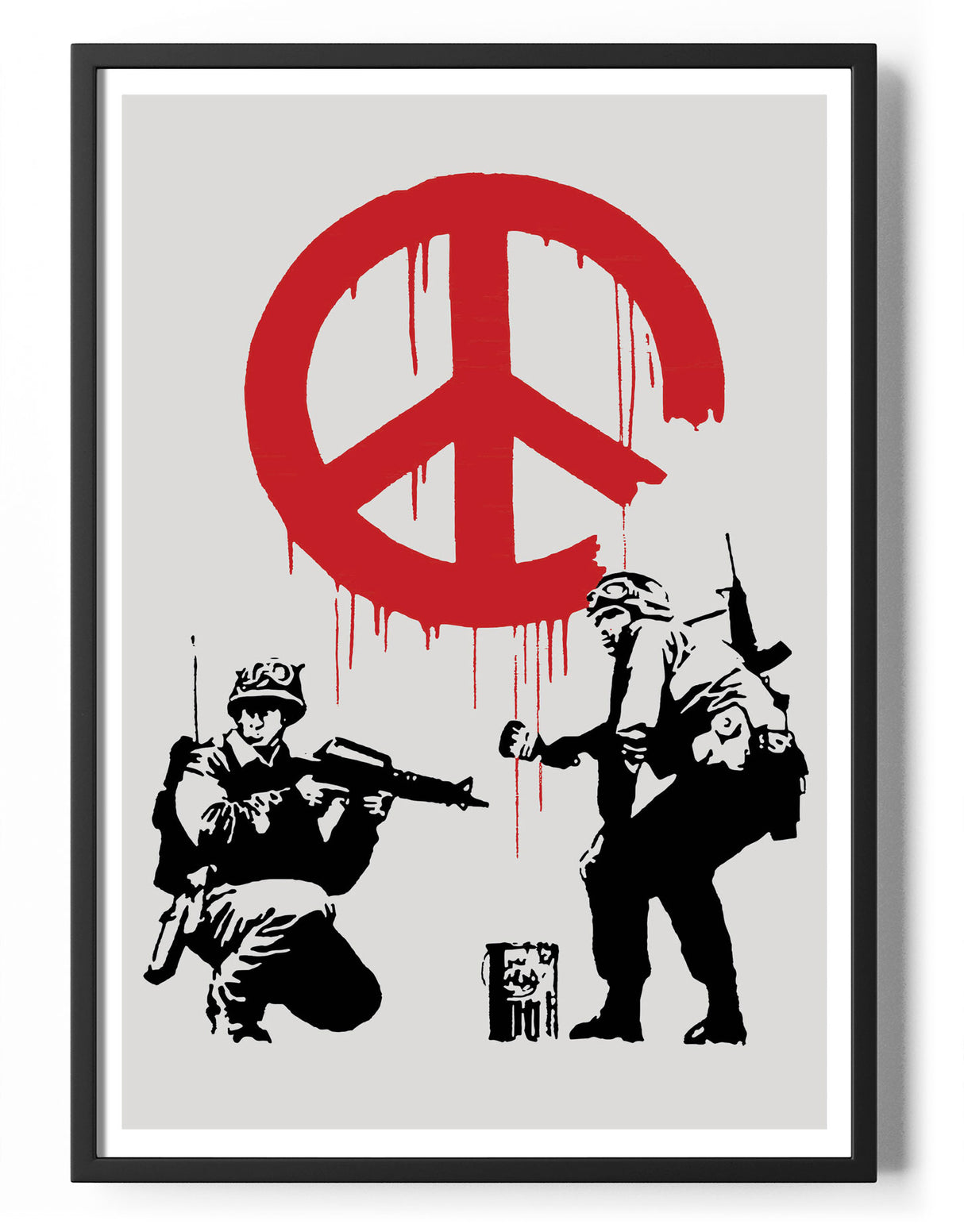 Soldiers Painting CND Sign Poster