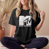 MTV Cracked Logo Girly Tee
