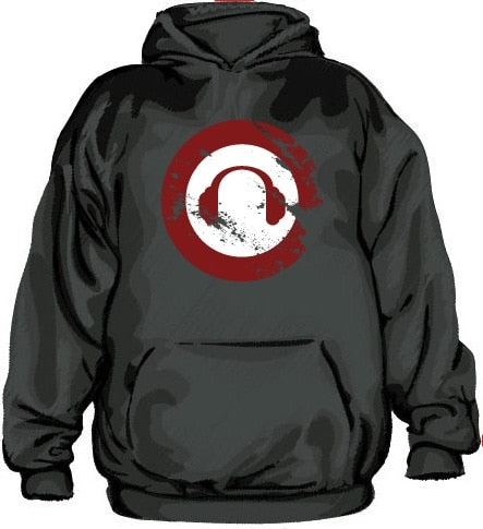 Headphones Icon Grunge Hoodie