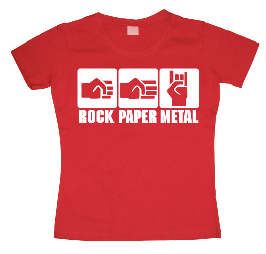 Rock-Paper-Metal Girly T-shirt