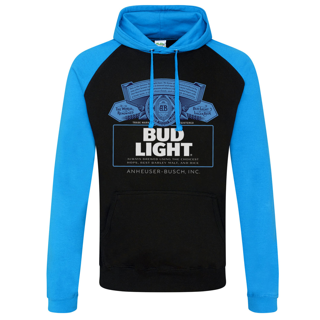 Bud Light Label Logo Baseball Hoodie