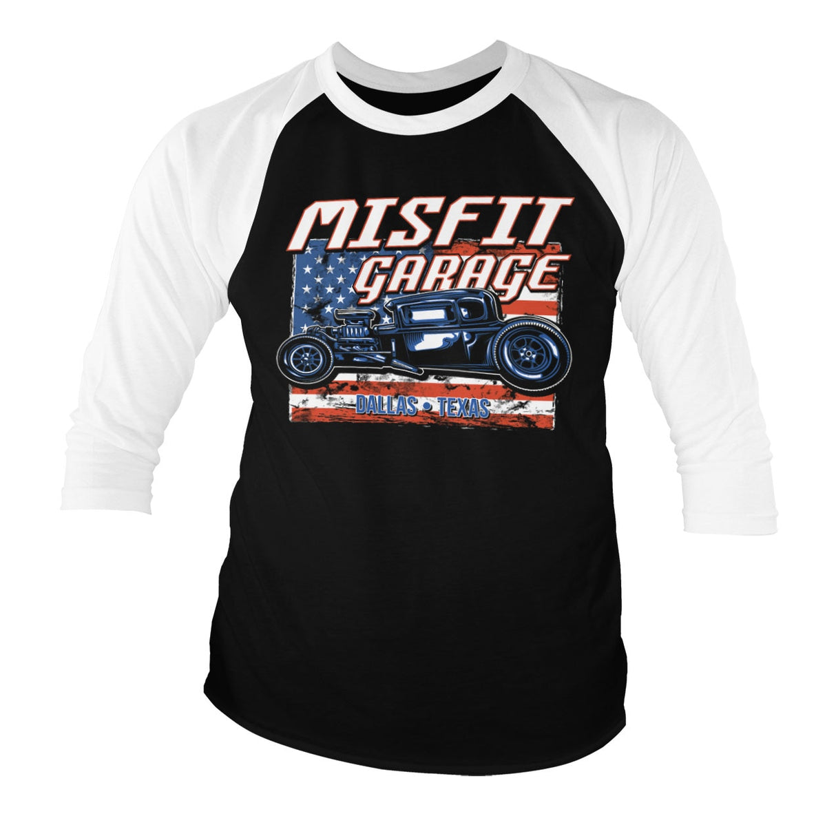 Misfit Garage Old Glory Baseball 3/4 Sleeve Tee