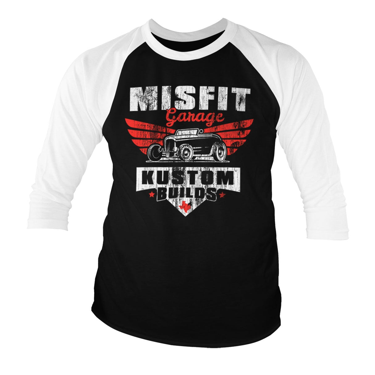 Misfit Garage - Kustom Builds Baseball 3/4 Sleeve Tee