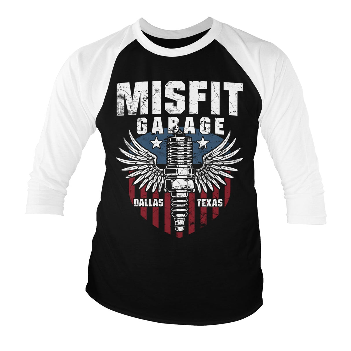 Misfit Garage - American Piston Baseball 3/4 Sleeve Tee