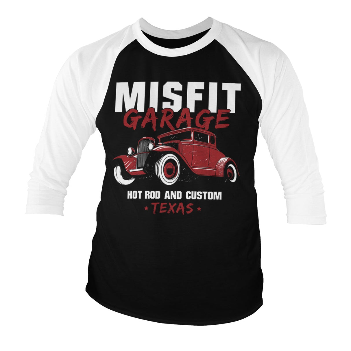 Misfit Garage Hot Rod & Custom Baseball 3/4 Sleeve Tee