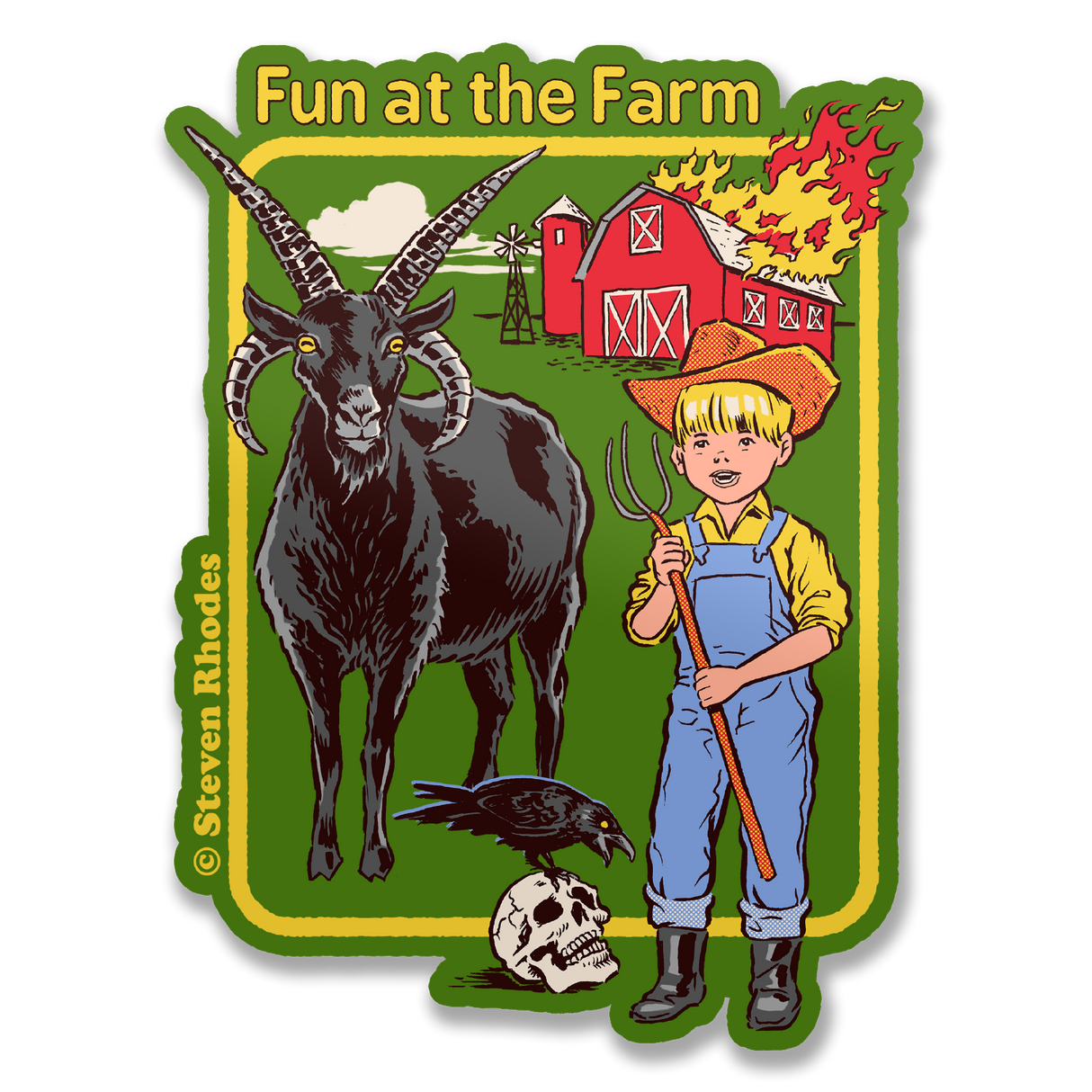 Steven Rhodes - Fun At The Farm Sticker