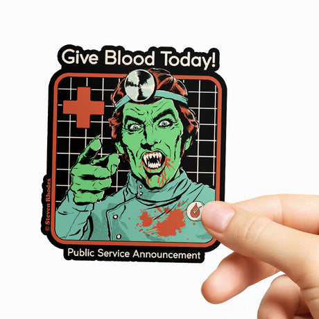 Steven Rhodes - Give Blood Today Sticker