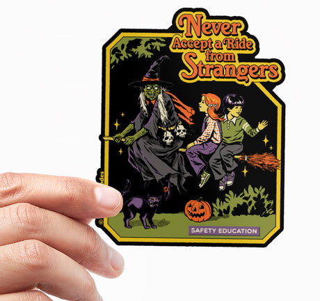 Steven Rhodes - Never Ride With Strangers Sticker