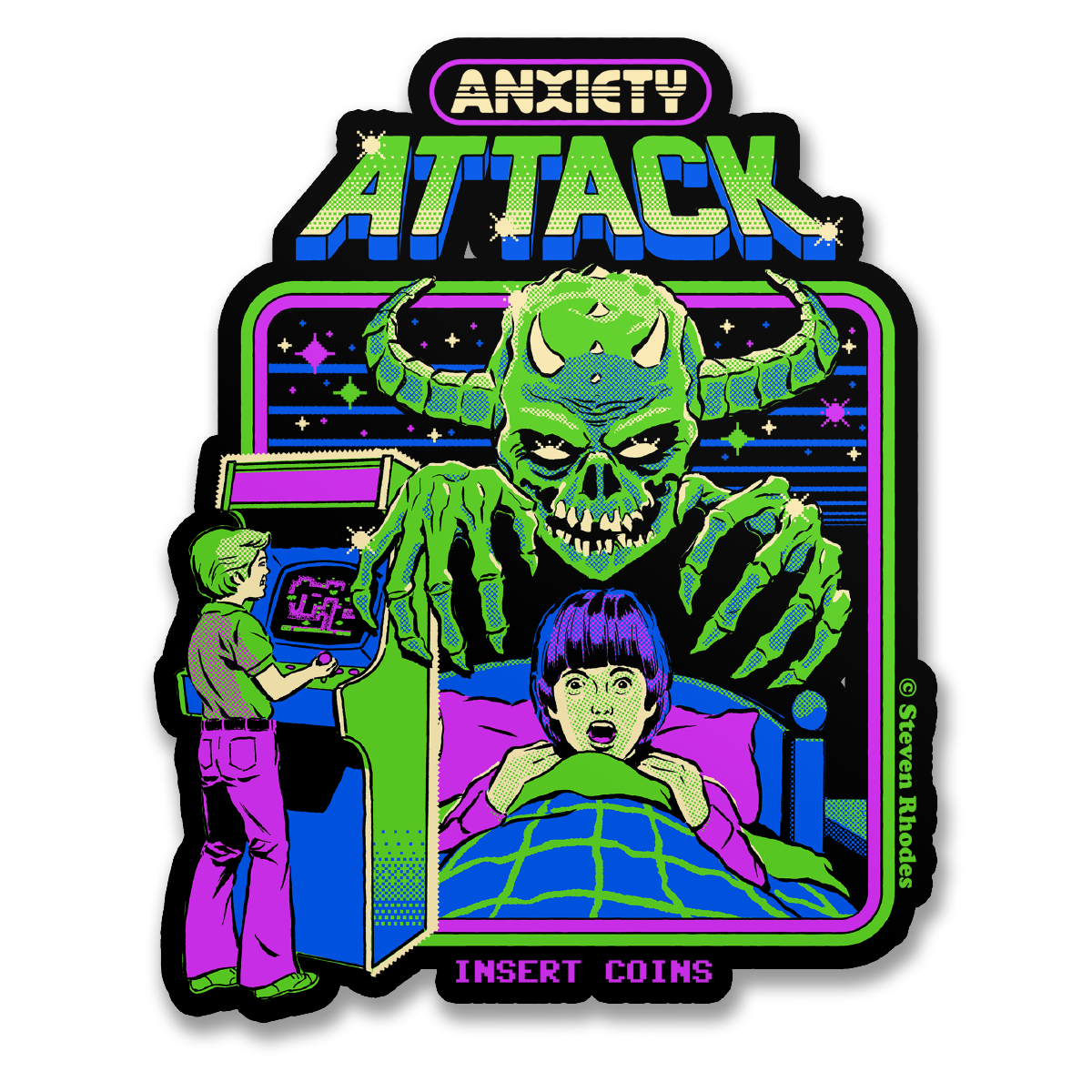 Steven Rhodes - Anxiety Attack Sticker