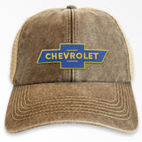 Chevrolet Bowtie Logo Vintage Trucker Cap