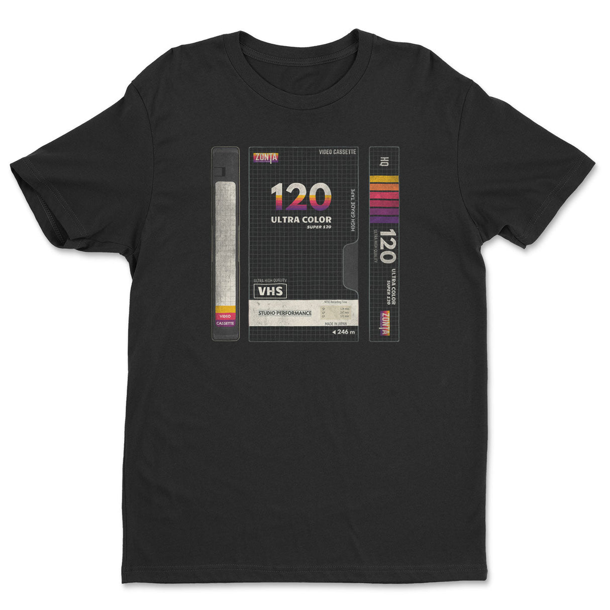 Sides of a VHS Cassette Tape Tee