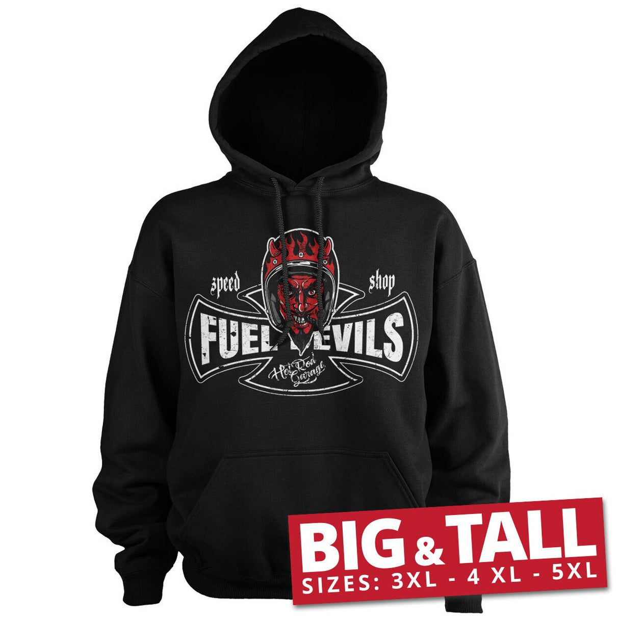 Smiling Devil Speed Shop Big & Tall Hoodie