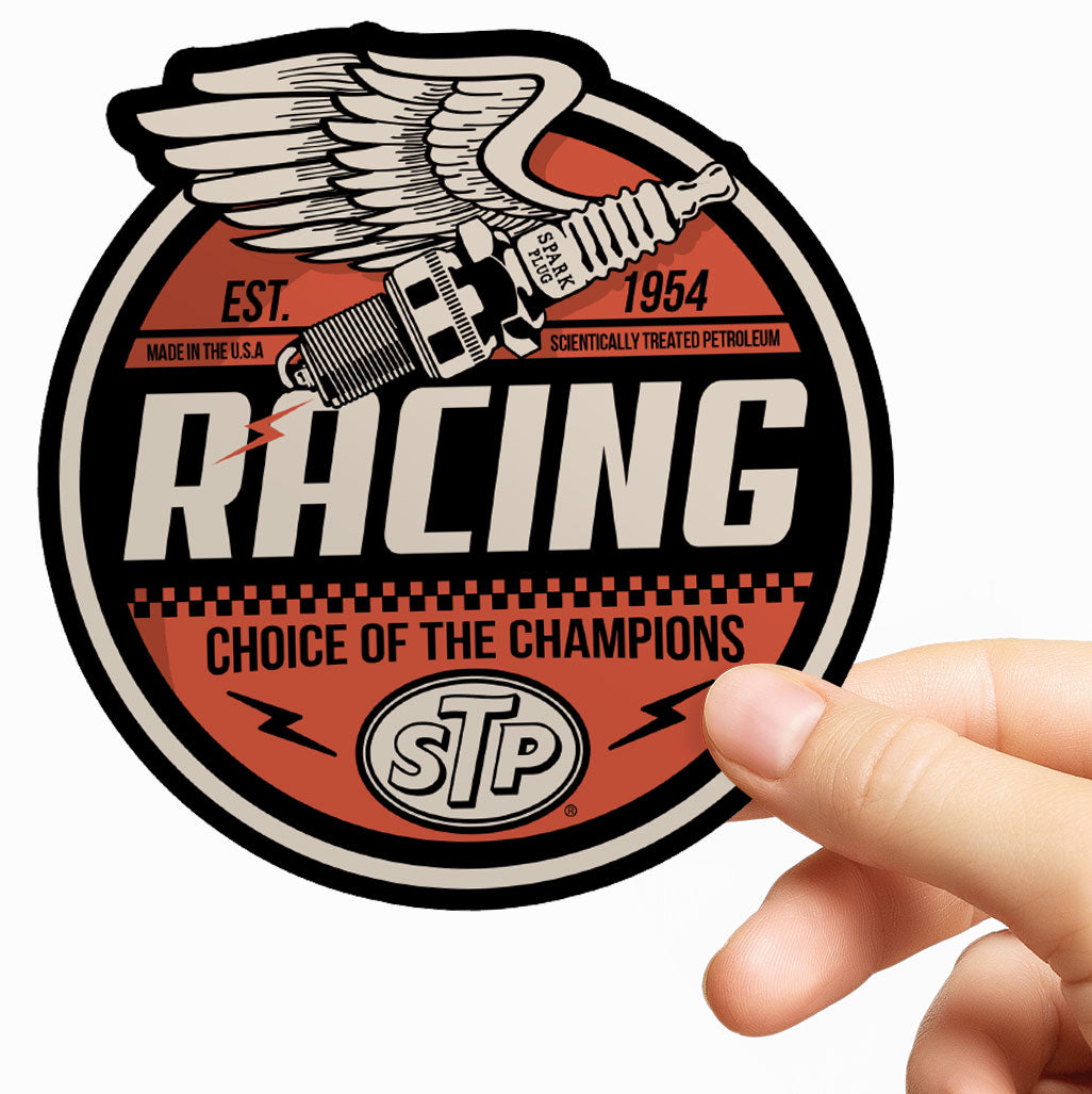 STP Vintage Racing Sticker