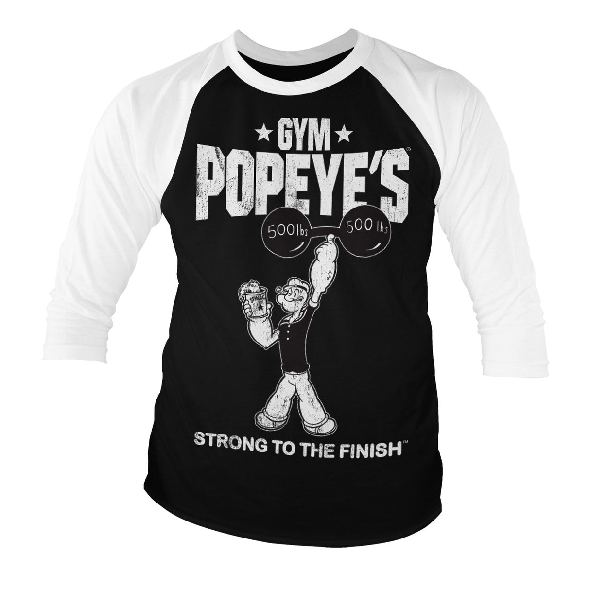 Popeye - Strong To The Finish Baseball 3/4 Sleeve Tee