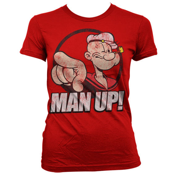 Popeye - Man Up! Girly T-Shirt