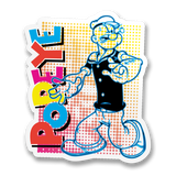 Popeye Halftone Dots Sticker